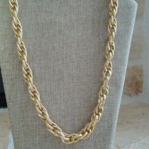 Double chain Gold Tone Necklace